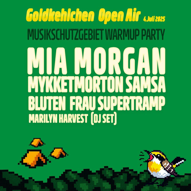 MUSIKSCHUTZGEBIET WARMUP-PARTY AM GOLDKEHLCHEN