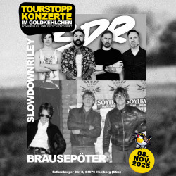 KONZERT: BRAUSEPÖTER + Slowdownriley (Indie-Rock)